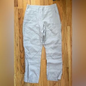 Orvis  Women’s Gray Chinos Classic Straight-Leg 100% Linen Pants size 8